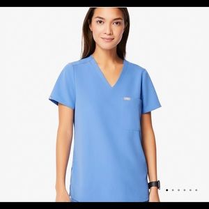 Figs Catarina One Pocket Scrub Top! Ceil blue, Small